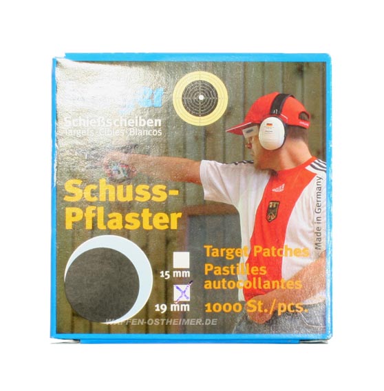 Schusspflaster 15mm schwarz