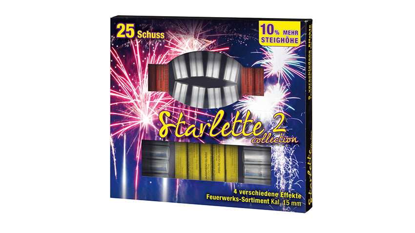 Starlette Collection 2 Sortiment Weco Pyro Feuerwerk für Schreckschuss - 25 tlg.