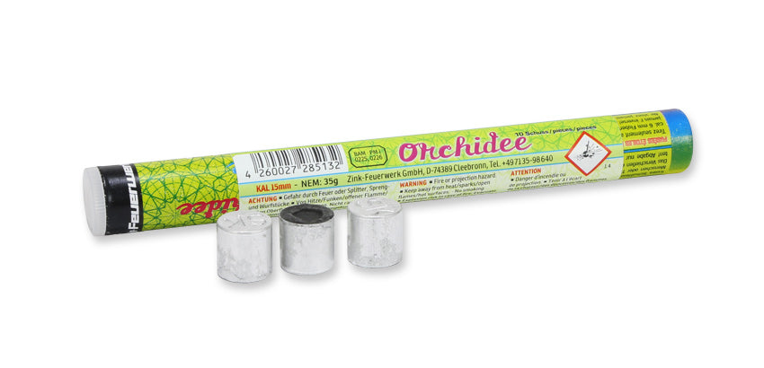 Orchidee 10 tlg. Zink Feuerwerk für Schreckschuss Waffen