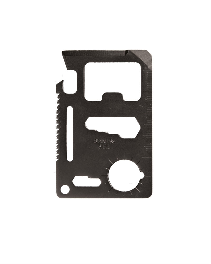 Survivaltool im Kreditkartenformat – Edelstahl, 11 Funktionen, Outdoor EDC