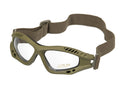 COMMANDO Brille Air Pro Oliv Klar – Airsoft Schutzbrille mit Lüftungssystem