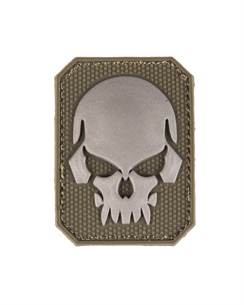 PATCH 3D SKULL PVC Klett SM Oliv