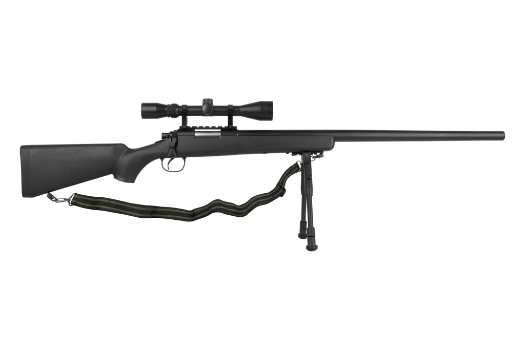 GSG MB03 Sniper Set Schwarz 6mm - Airsoft Federdruck - inkl. 3-9x40 Zielfernrohr