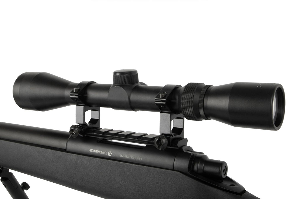 GSG MB03 Sniper Set Schwarz 6mm - Airsoft Federdruck - inkl. 3-9x40 Zielfernrohr