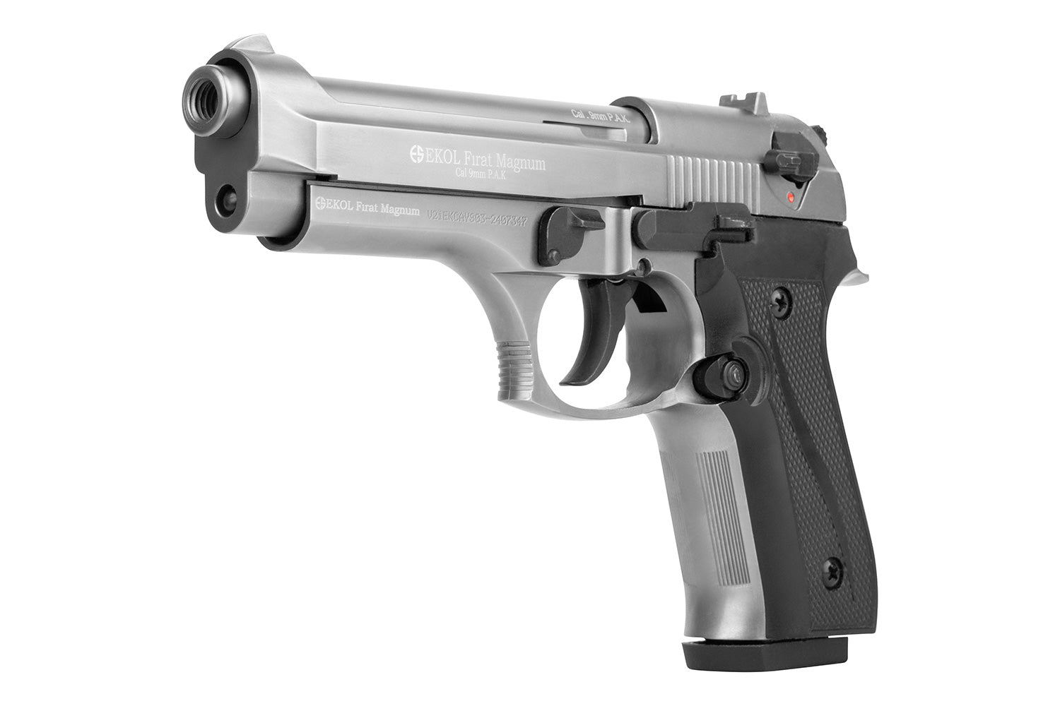 schreckschusspistole zu hause aufbewahren GSG Ekol Firat Magnum mattvernickelt9mm PAK Schreckschuss 9mm – Waffen Ostheimer