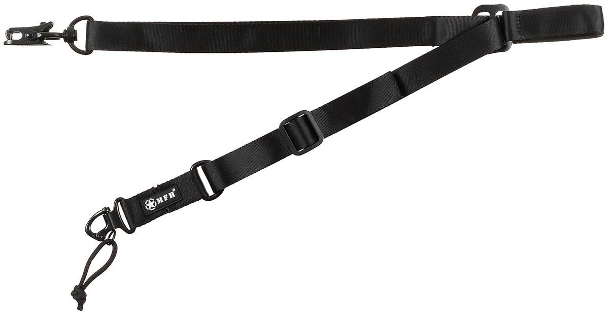 2-Punkt Gewehrgurt, schwarz – Griffband Design für schnelle Längenanpassung