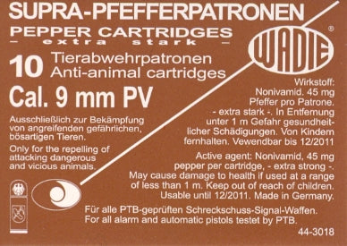 Pfefferpatronen Supra 9mm