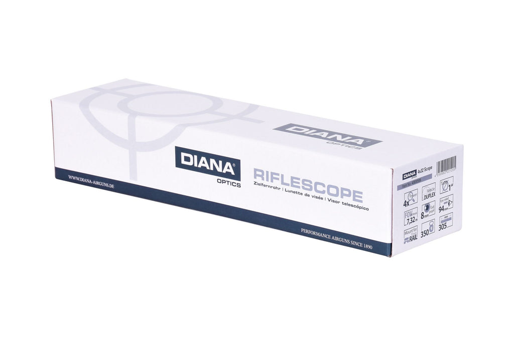 DIANA 4x32 Zielfernrohr 11 mm Duplex – Kompaktes Einsteiger-Zielfernrohr für Luftdruckgewehre