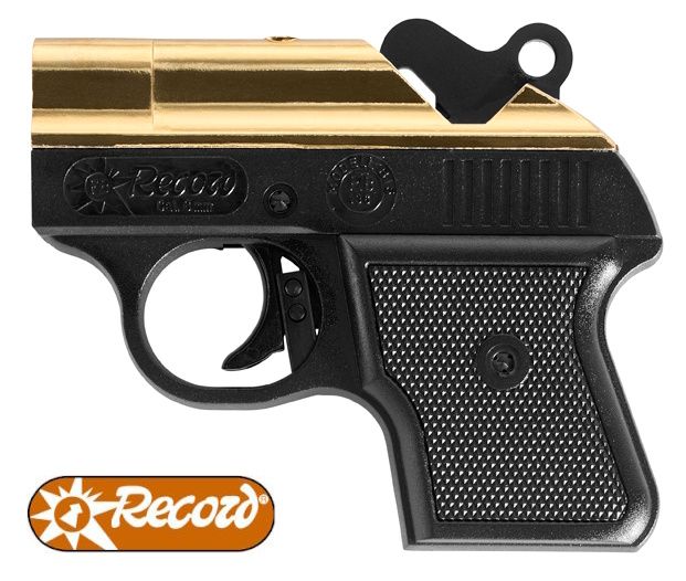 Record Modell Derringer Gold 6mm Flobert Schreckschusspistole