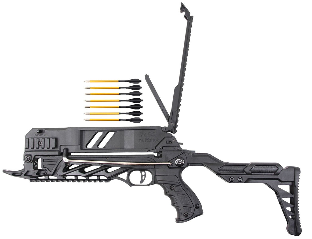 Pistolenarmbrust SOBEK | 7-Bolzen Magazin | 80 lbs | schwarz in