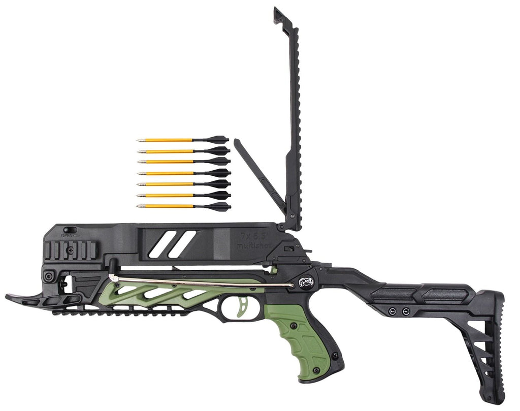 Pistolenarmbrust SOBEK | 7-Bolzen Magazin | 80 lbs | grün