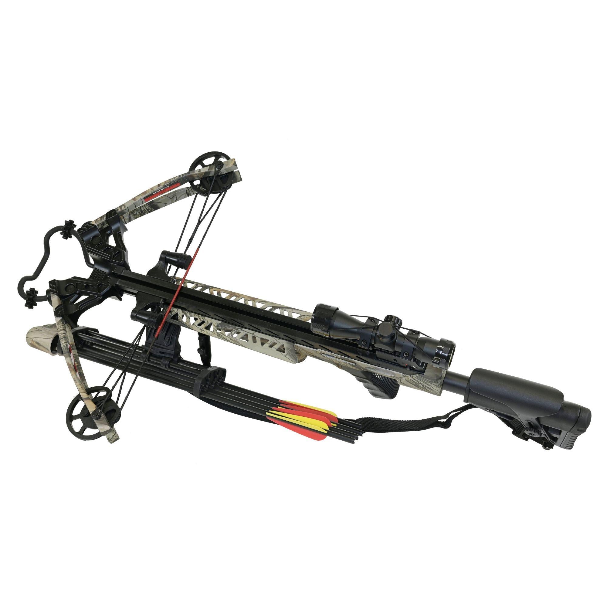 FROST WOLF Compound Armbrust Camo 175 lbs SET – Vormontiert inkl. Zubehör & Tasche