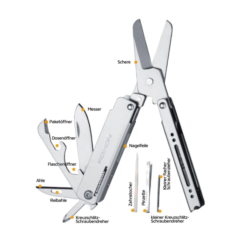 ROXON M3 Mini Multitool mit Schere und Bitsatz