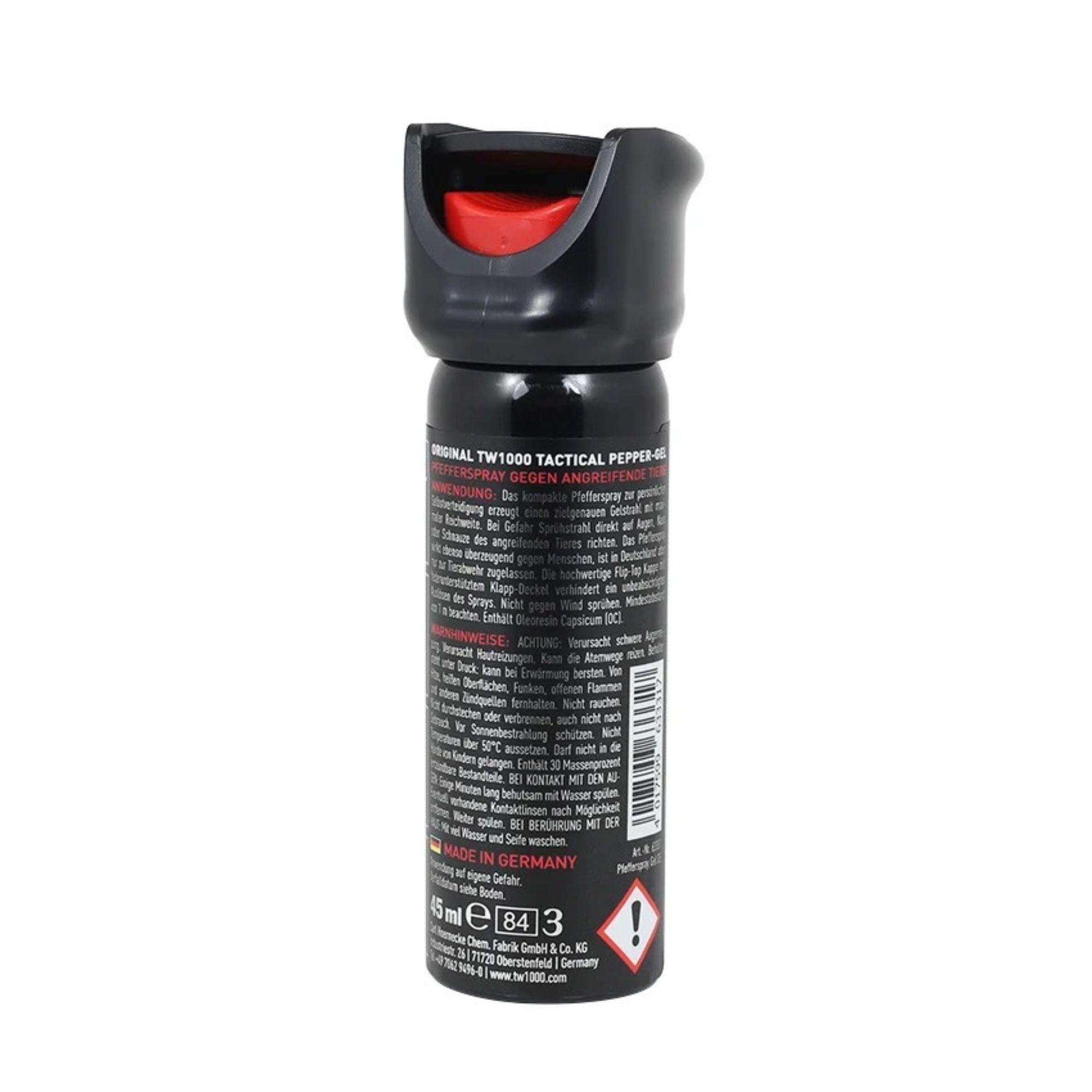 TW1000 Tactical 360° PepperGel Pfeffer-Abwehrspray 45ml