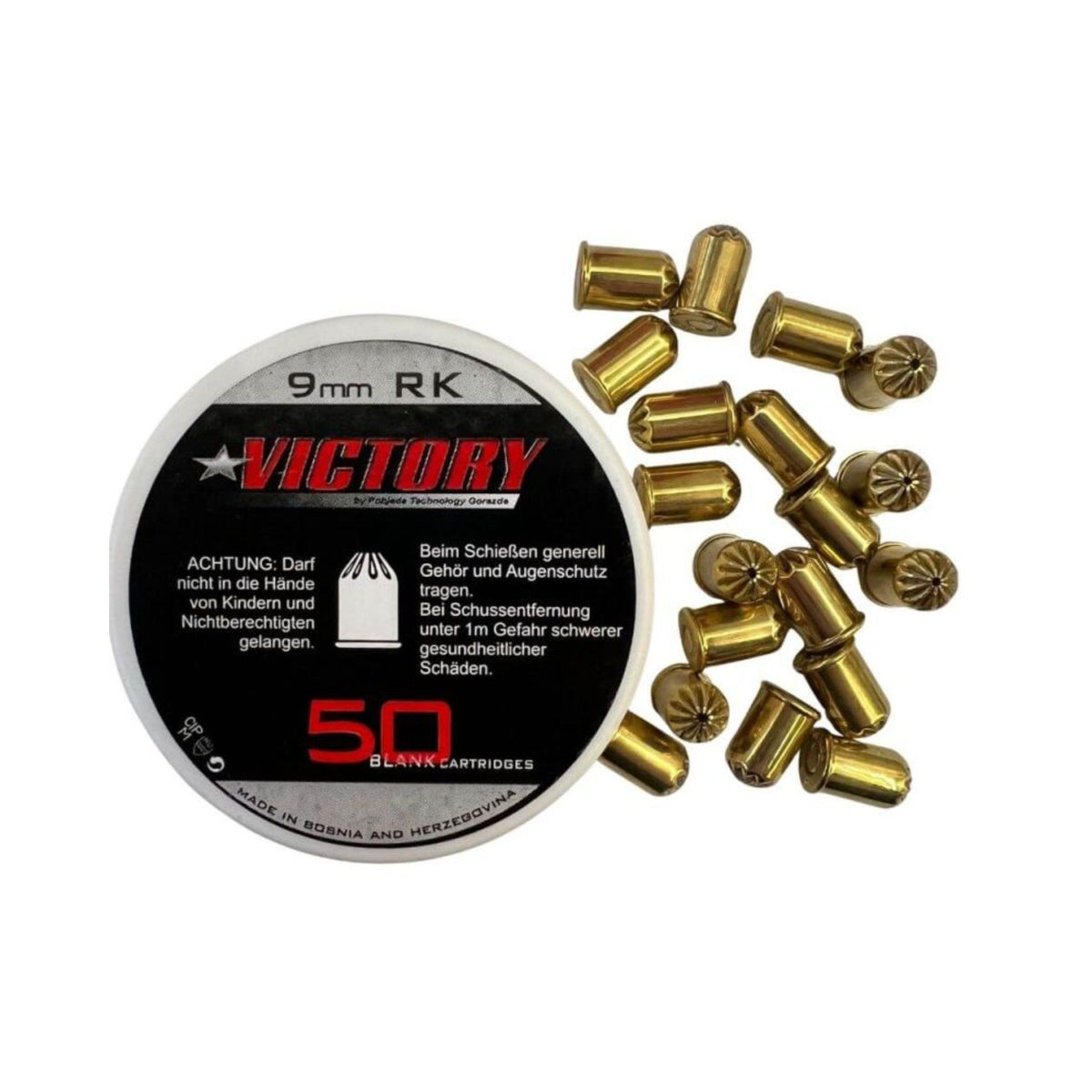 Victory Platzpatronen 9mm RK für Schreckschussrevolver 50 Schuss