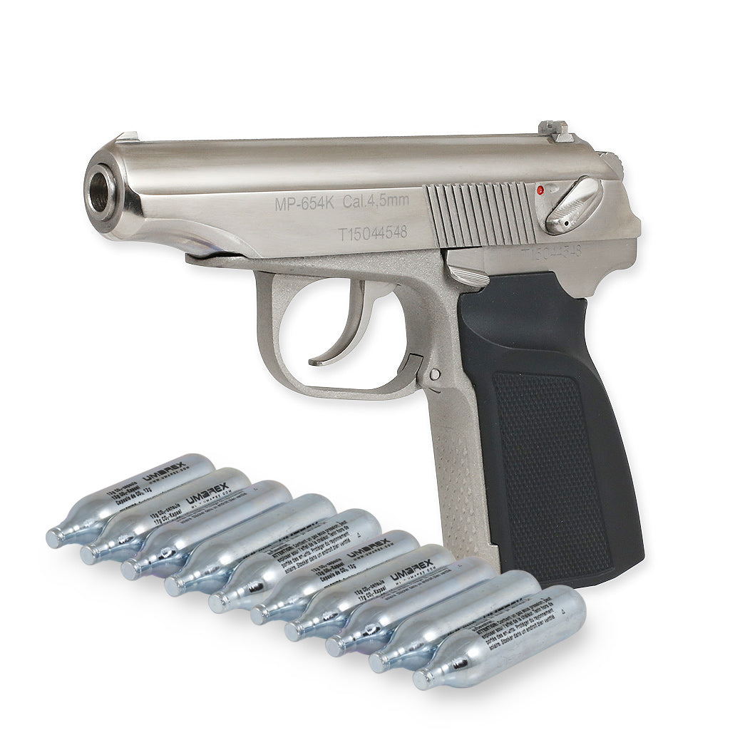 Baikal Makarov MP654 Stainless CO2 Luftpistole 4,5mm