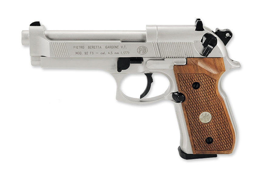 Beretta 92FS vernickelt Holz