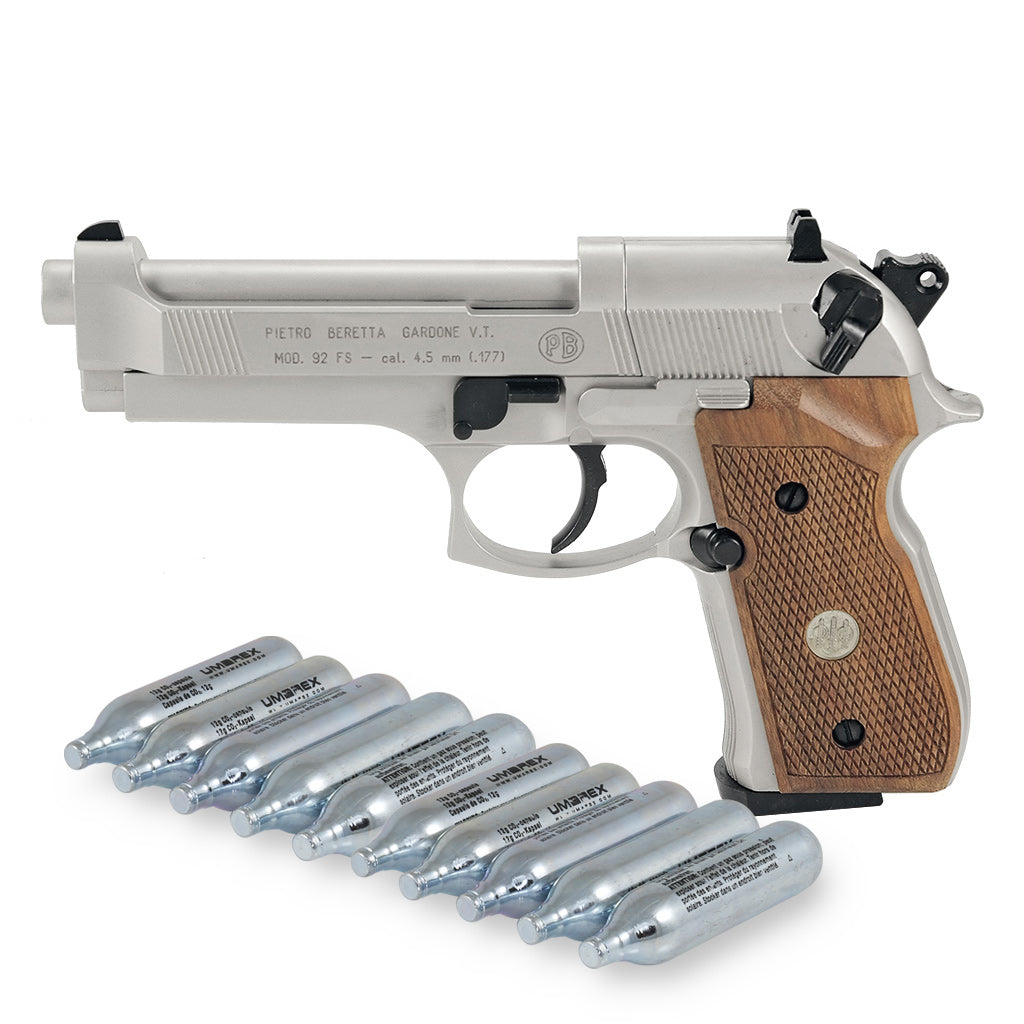 Beretta 92FS vernickelt Holz