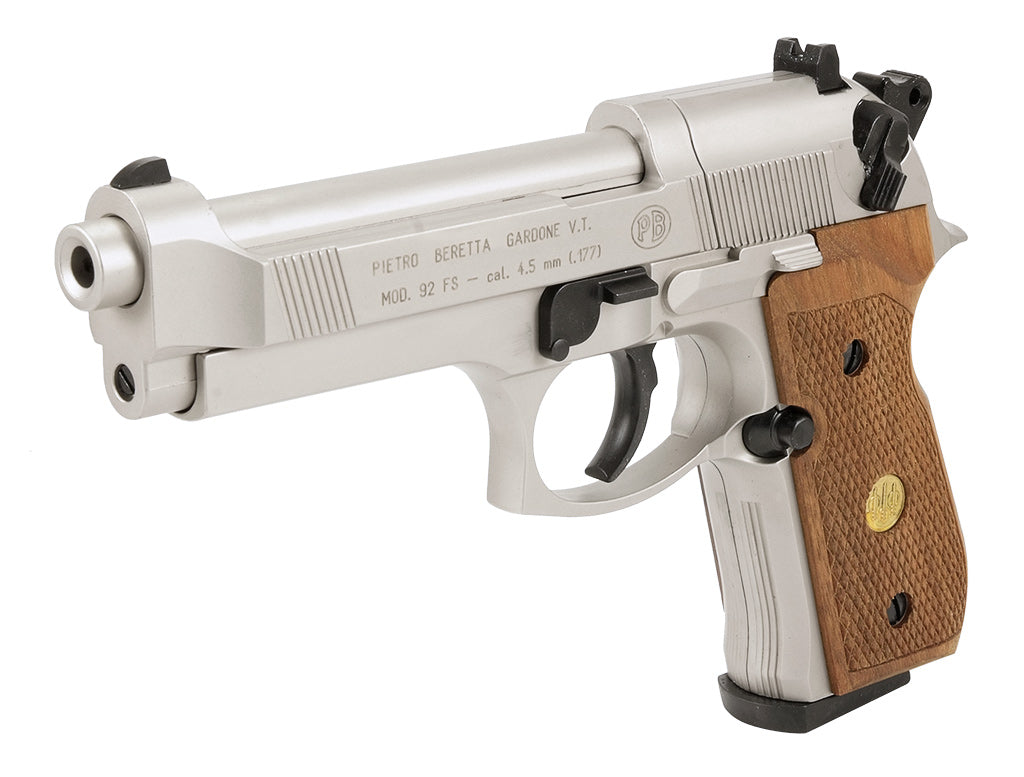 Beretta 92FS vernickelt Holz