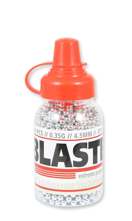 Blaster Rundkugeln Kaliber 4,5mm BB. 1500 Stück in praktischer Einfüllflasche.<br> 