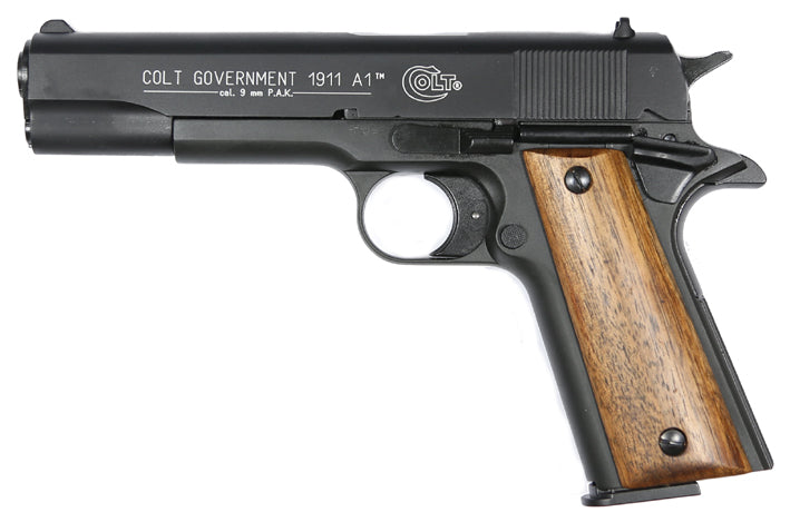 Colt 1911 A1 Schreckschuss Pistole 9mm PAK mit Holzgriffschalen