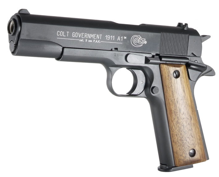 Colt 1911 A1 Schreckschuss Pistole 9mm PAK mit Holzgriffschalen