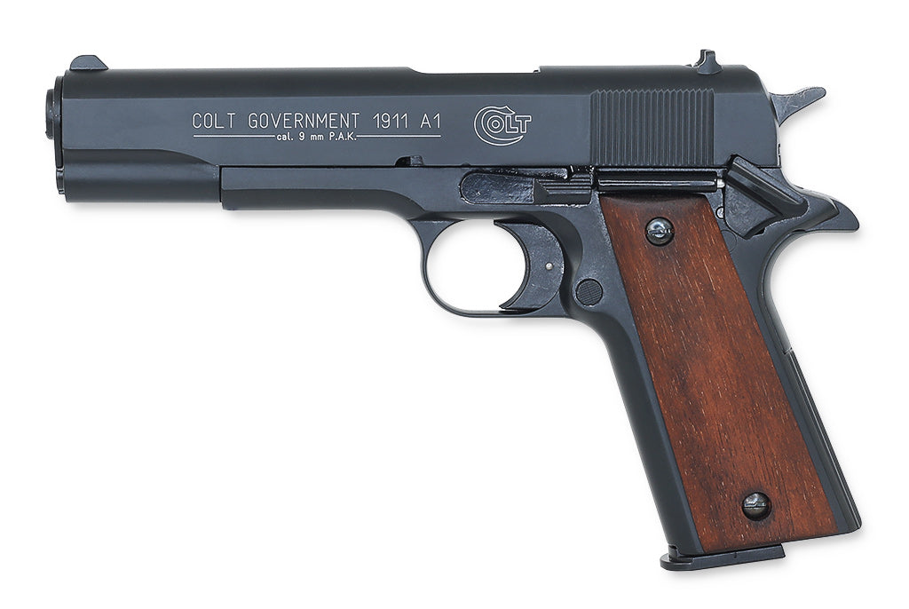 Colt 1911 A1 Schreckschuss Pistole 9mm PAK mit Holzgriffschalen