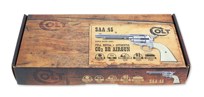 Colt Single Action Army 45 Nickel CO2 Revolver