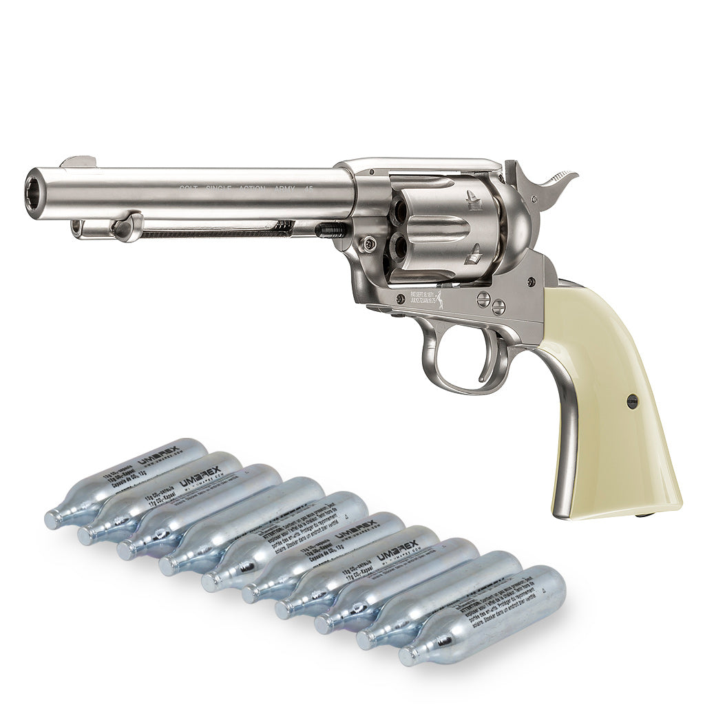 Colt Single Action Army 45 Nickel CO2 Revolver