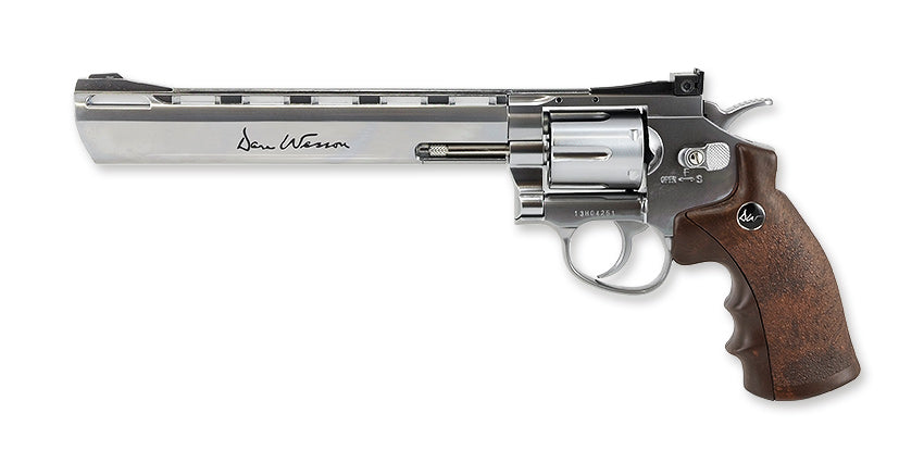 Dan Wesson 8 Zoll Stainless Look Holzgriffschalen CO2 Revolver 4,5mm
