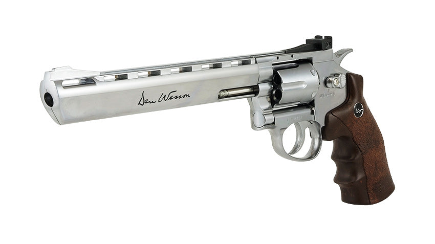 Dan Wesson 8 Zoll Stainless Look Holzgriffschalen CO2 Revolver 4