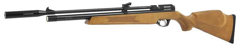 DIANA Stormrider Holz Pressluftgewehr Kaliber 4,5mm mit Schalldämpfer inkl. Regulator 