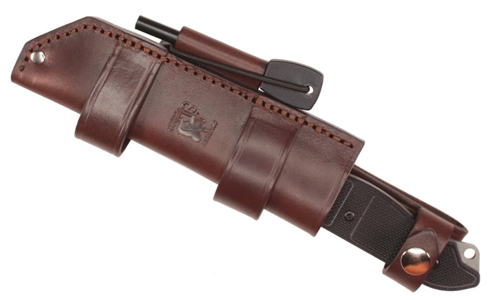 Eickhorn EBK Bushcraft Messer mit Lederscheide und Feuerstahl 