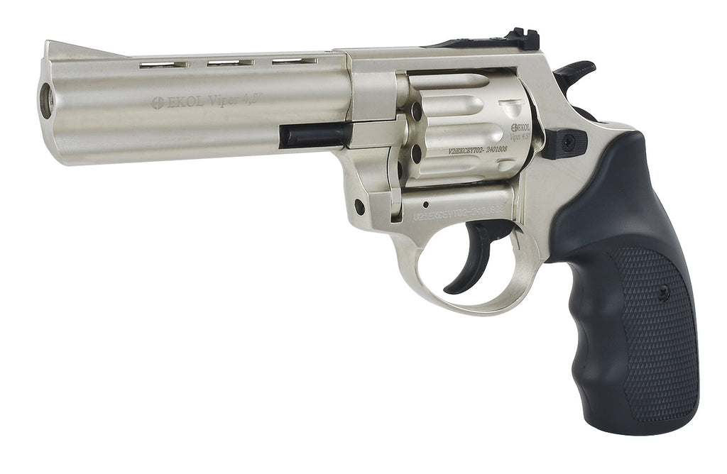 EKOL Viper Schreckschuss Revolver Nickel 4,5" Zoll Kaliber 9mm RK 