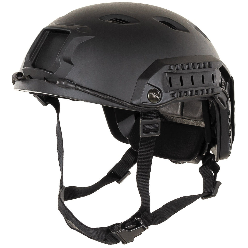 FAST Fallschirmjäger Helm mit Rails, schwarz