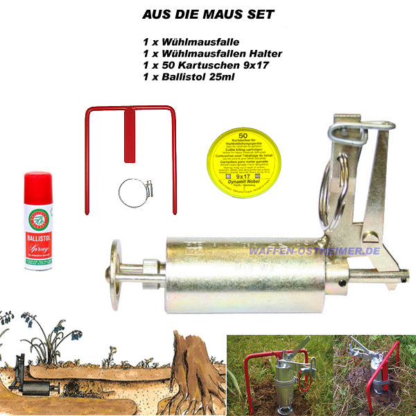 SET W2 Wühlmausfalle "Aus die Maus"