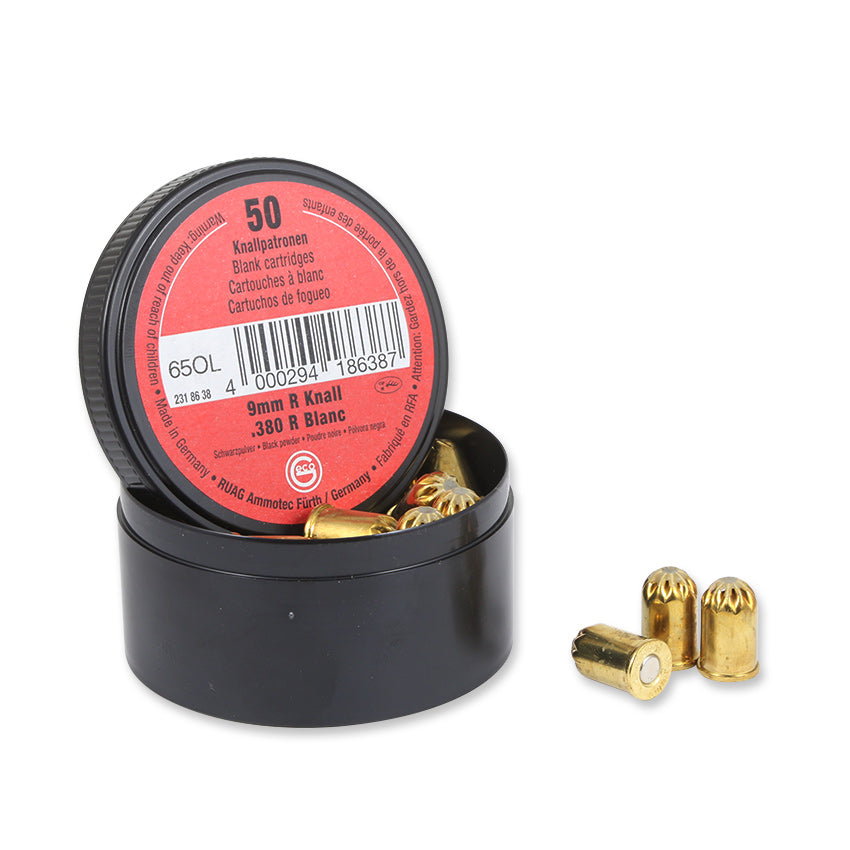 GECO 9mm (.380) Knallpatronen Schwarzpulver 