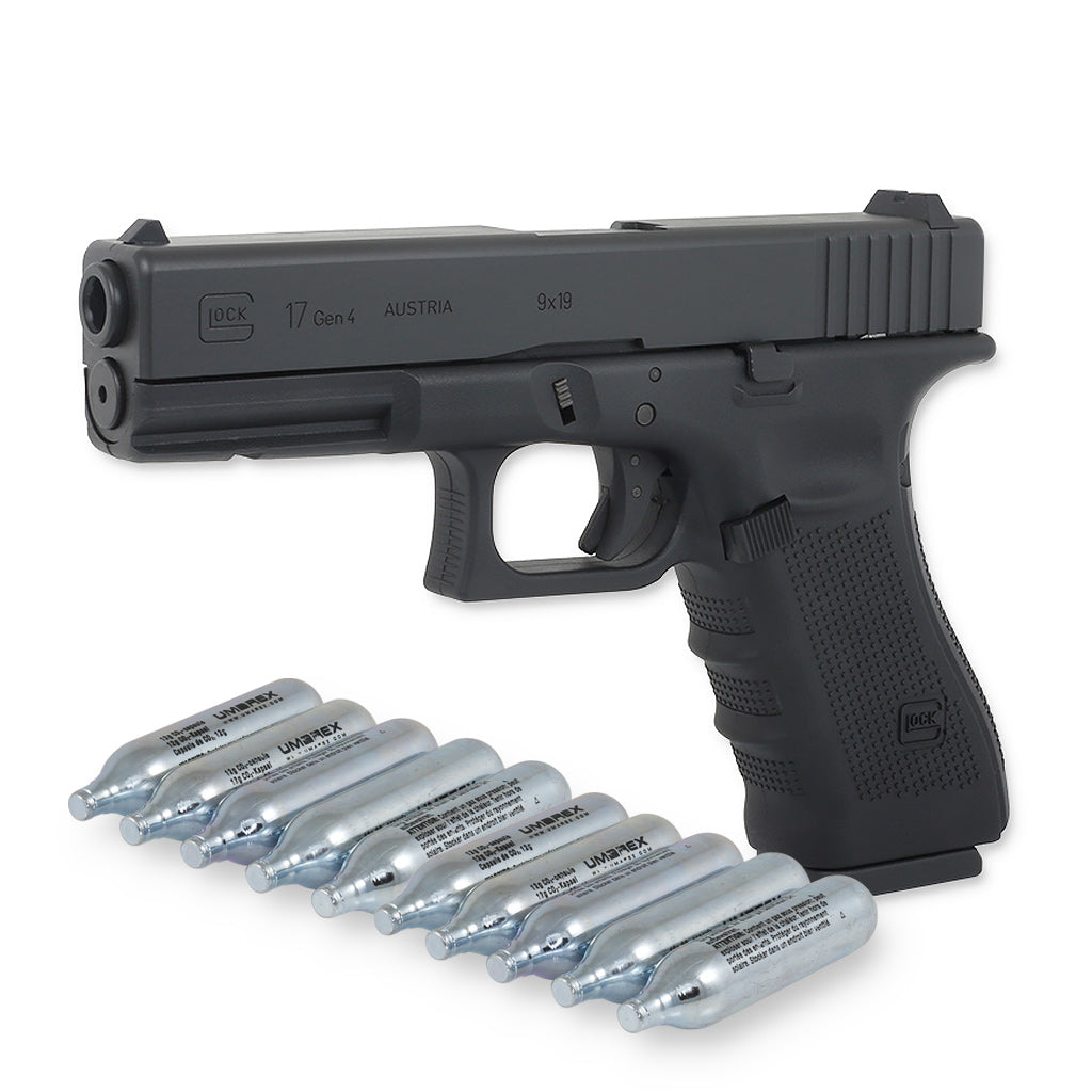 Glock 17 GEN4 CO2 Blowback Airsoftpistole Kaliber 6mm - Original Lizenz und Markings 