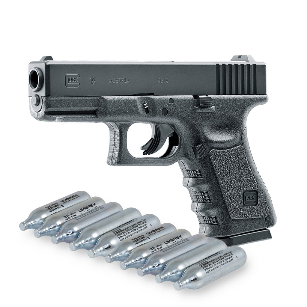 Glock 19 CO2 Luftpistole im Kaliber 4,5mm BB - Original Lizenz und Markings