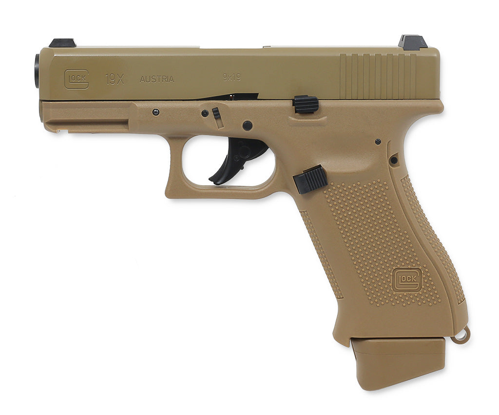Glock 19X CO2 Blowback Airsoft 6mm BB - Coyote - IWA 2019 Neuheit 