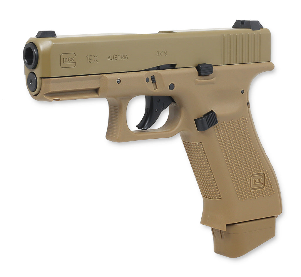 Glock 19X CO2 Blowback Airsoft 6mm BB - Coyote - IWA 2019 Neuheit 