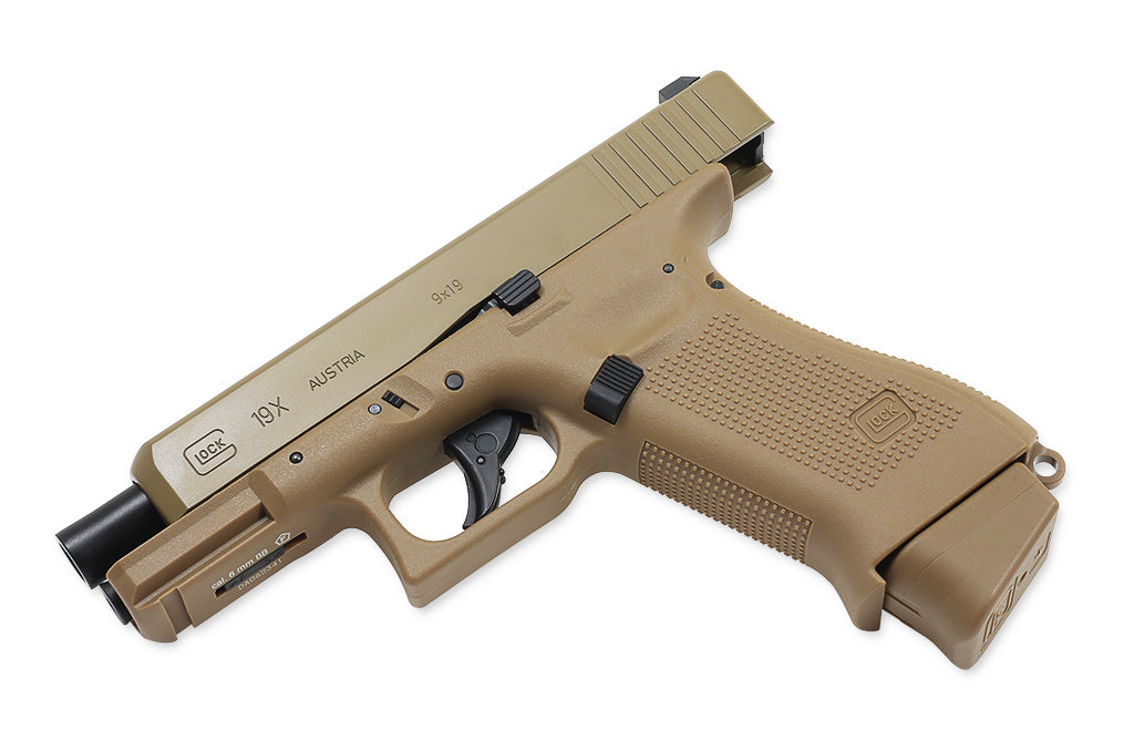 Glock 19X CO2 Blowback Airsoft 6mm BB - Coyote - IWA 2019 Neuheit 