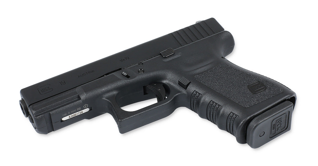 Glock 19 Gasblowback Airsoftpistole Kaliber 6mm BB - Original Lizenz und Markings