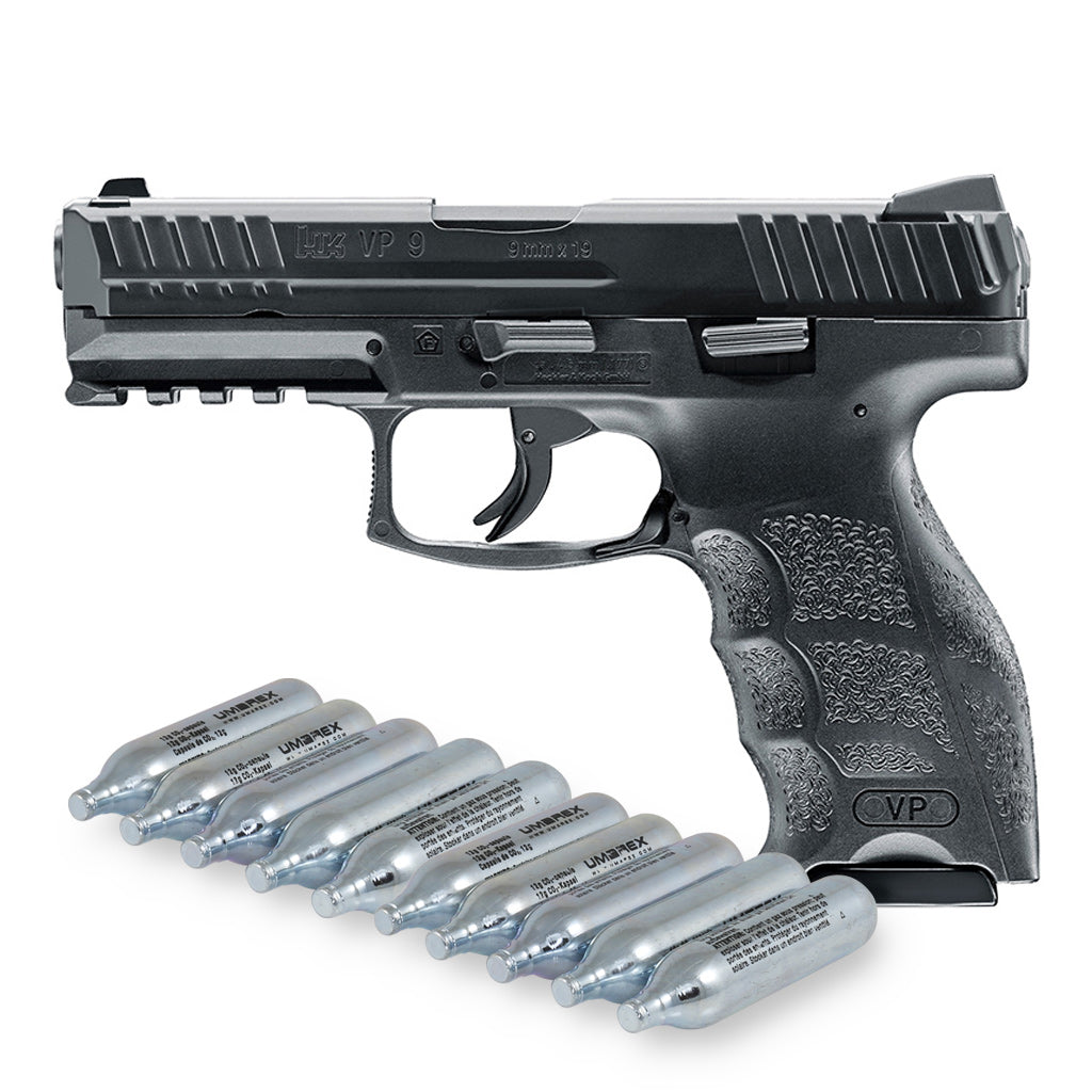 Heckler & Koch HK VP9 CO2 Blowback Luftpistole 4,5mm Stahlrundkugeln - IWA Neuheit