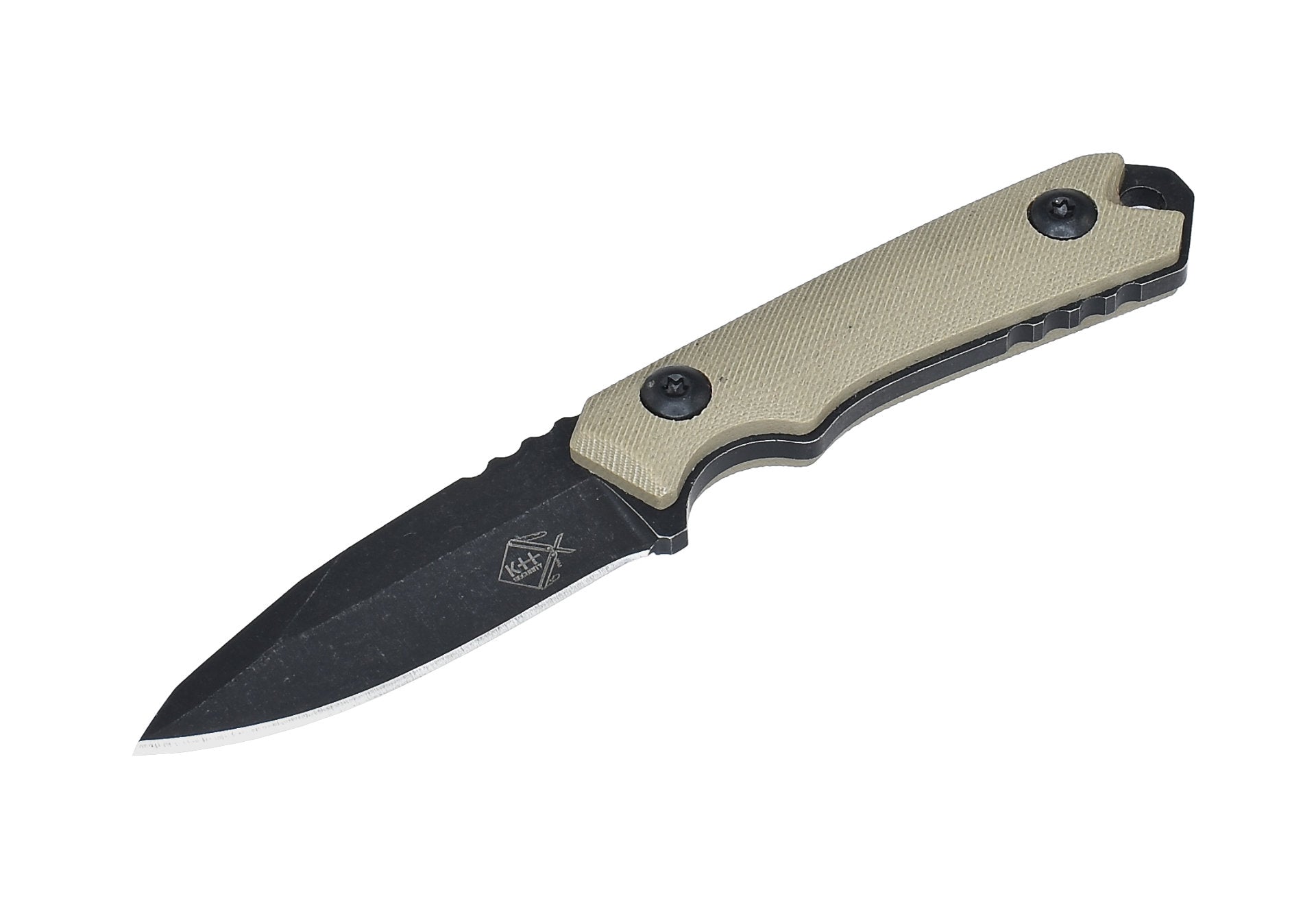 Neck Knife Desert Black Stonewash – Leichtes EDC-Messer mit Kydex-Scheide und G10-Griff