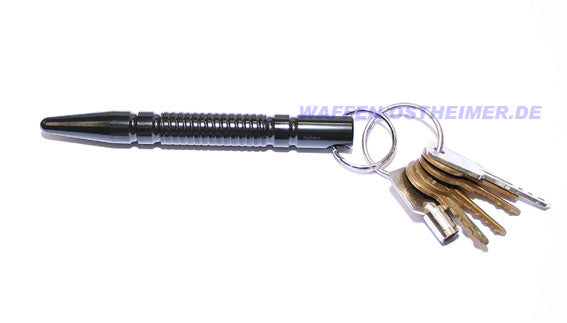 KUBOTAN / KOBUTAN Schlüsselanhänger schwarz mit Spitze