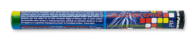 Leuchtsterne 4 Farben 10 tlg. von Zink