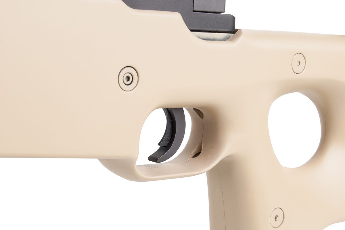 MB01 Tactical Sniper Tan - 6mm Airsoft Scharfschützengewehr - Mit Zielfernrohr & Zweibein