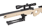 MB01 Tactical Sniper Tan - 6mm Airsoft Scharfschützengewehr - Mit Zielfernrohr & Zweibein