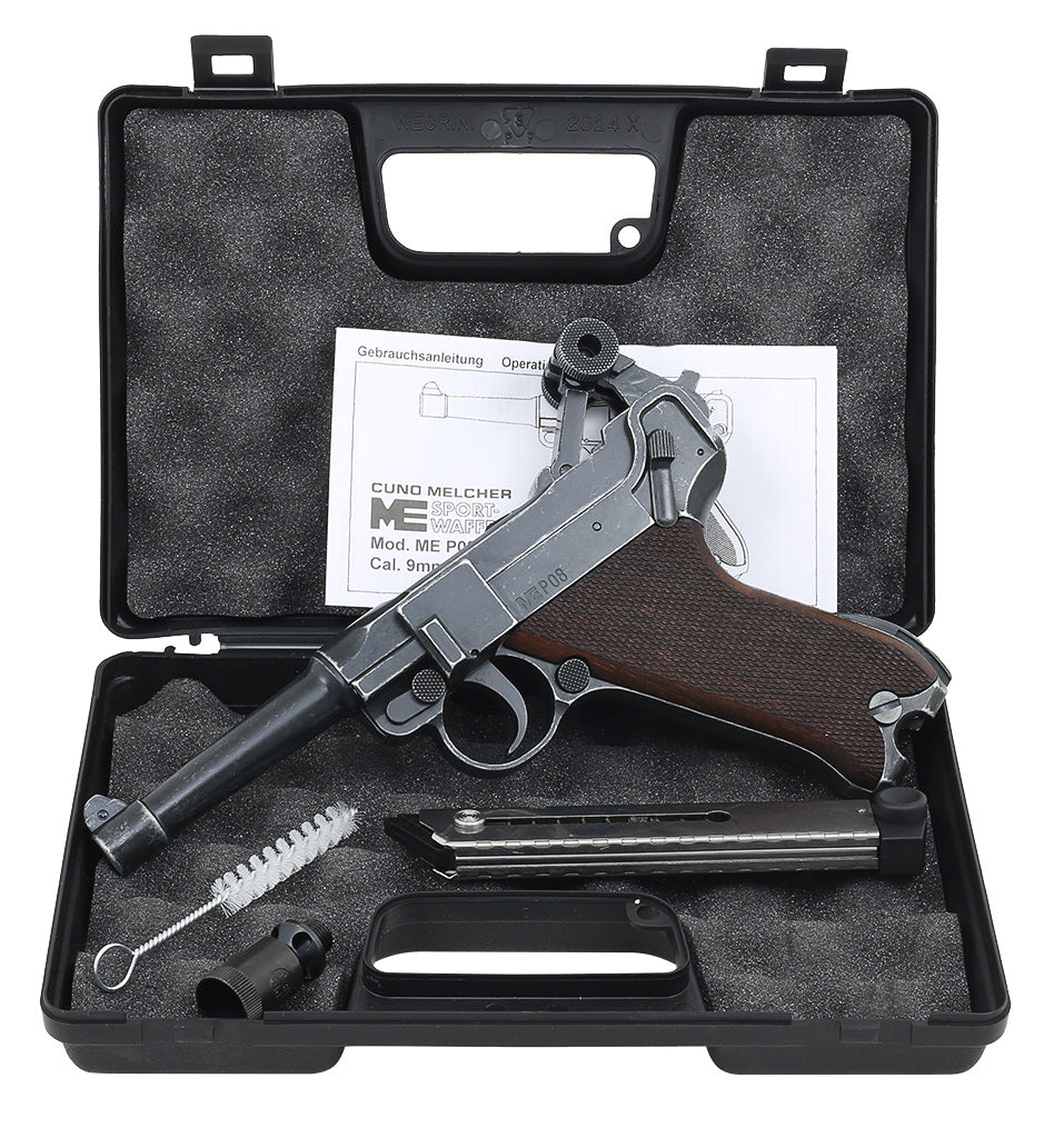 Schreckschuss Pistole ME P08 Luger Antik Look 9mm PAK